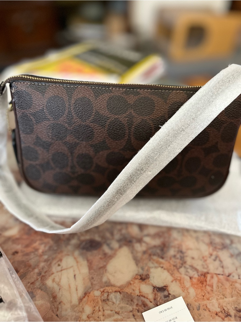 Coach Plaza Bag in Signature Print Maple